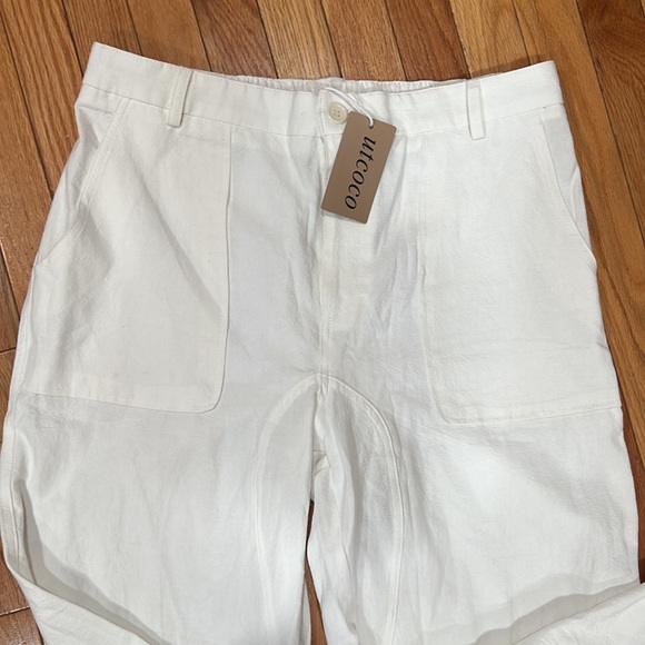 NWT🌸UTCOCO COLLECTION white joggers pants with pockets - Picture 4 of 17